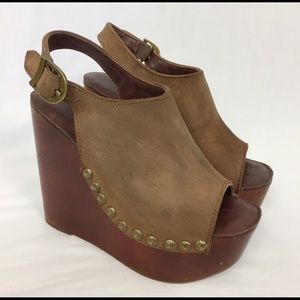 Jeffrey Campbell Snick Wood Platform Wedge 6M